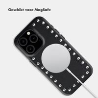 Selencia Studs Backcover met MagSafe Apple iPhone 15 Pro - Velvet Black