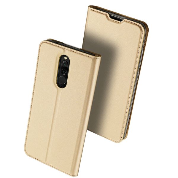 Dux Ducis Slim Softcase Bookcase Xiaomi Redmi 8 - Goud