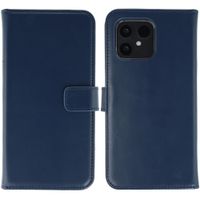 Selencia Echt Leren Bookcase Fairphone 6 - Donkerblauw