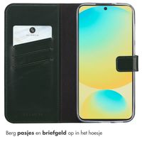 Selencia Echt Leren Bookcase Samsung Galaxy S25 FE - Groen