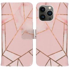 imoshion Design Softcase Bookcase iPhone 13 Pro - Pink Graphic