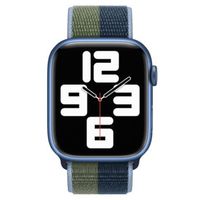 Apple Sport Loop band Apple Watch Series 1 t/m 11 / SE / Ultra (44/45/46/49 mm) - Abyss Blue/Moss Green
