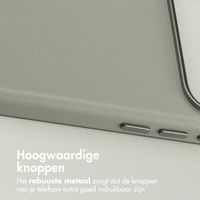 Accezz MagSafe Leather Backcover Apple iPhone 18 Pro / 17 Pro - Light Grey