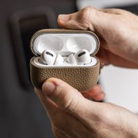 Accezz Genuine leather case  Apple AirPods 1 / 2 - Taupe