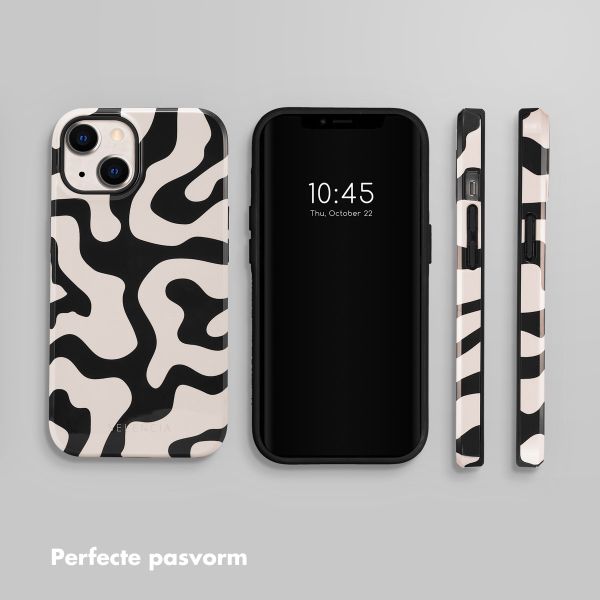 Selencia Vivid Backcover Apple iPhone 14 - Art Wave Black