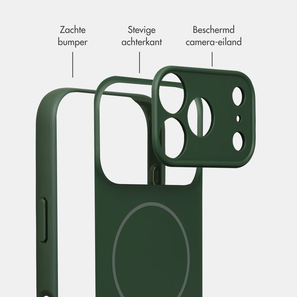 Accezz Grip Backcover met MagSafe Apple iPhone 18 Pro / 17 Pro - Donkergroen