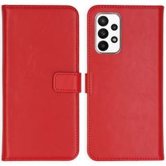 Selencia Echt Lederen Bookcase Samsung Galaxy A23 (5G) - Rood