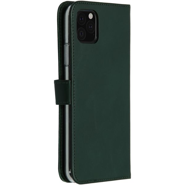 Selencia Echt Leren Bookcase Apple iPhone 11 Pro Max - Groen