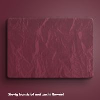 Selencia Fluwelen Cover Apple MacBook Air 13 inch (2018-2020) - Donkerrood