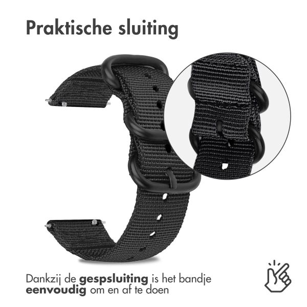 imoshion Nylon bandje - Universeel 22 mm aansluiting - Zwart