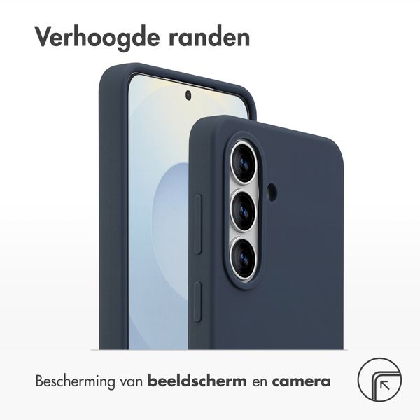 Accezz Liquid Silicone Backcover met MagSafe Samsung Galaxy S26 - Donkerblauw