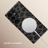 Selencia Sabi Backcover Panterprint met MagSafe Samsung Galaxy S24 Ultra - Midnight Black
