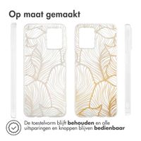 imoshion Design hoesje Motorola Moto G54 - Golden Leaves Transparant