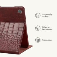 Selencia Croco bookcase Samsung Galaxy Tab A11 Plus / A9 Plus - Burgundy