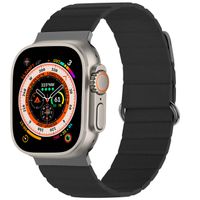 imoshion Magnetisch lederen bandje Apple Watch Series 1 - 11 / SE / Ultra (44/45/46/49 mm) - Zwart
