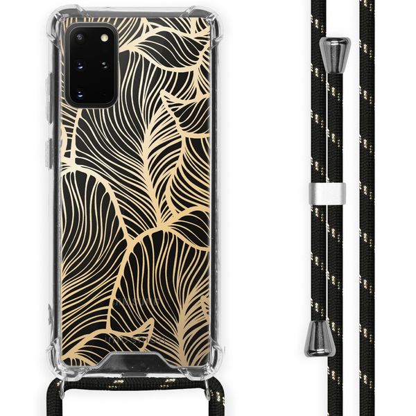 imoshion Design hoesje met koord Samsung Galaxy S20 Plus - Bladeren - Goud