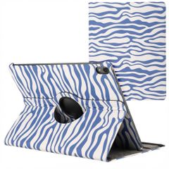 imoshion 360° Draaibare Design Bookcase Apple iPad Pro 13 (2025) M5 / (2024) M4 - White Blue Stripes