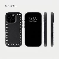 Selencia Studs Back Cover with MagSafe Apple iPhone 16 Pro - Velvet Black