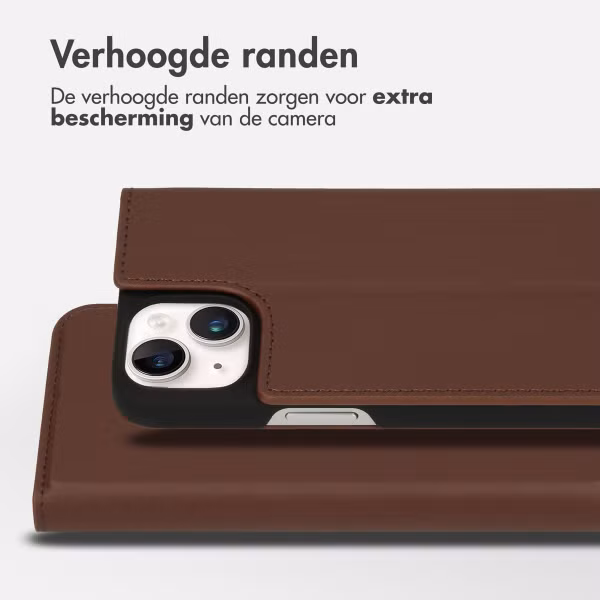 Accezz Premium Leather Slim Bookcase Apple iPhone 14 - Bruin
