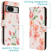 imoshion Design Softcase Bookcase Google Pixel 8 Pro - Blossom Watercolor