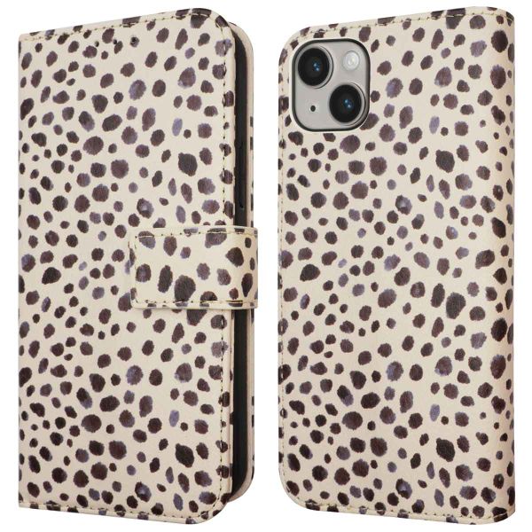 imoshion Design Bookcase iPhone 14 - Black And White Dots