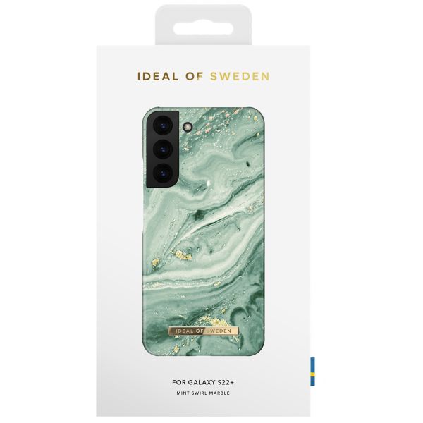 iDeal of Sweden Fashion Backcover Samsung Galaxy S22 Plus - Mint Swirl Marble