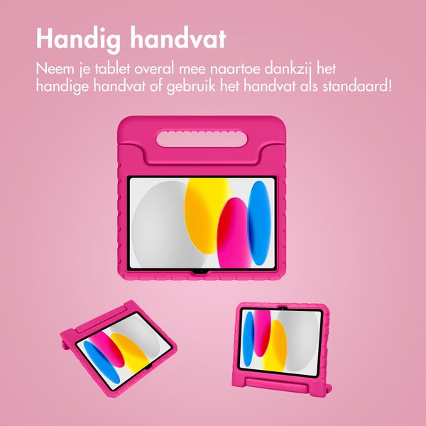 imoshion Kidsproof Backcover met handvat Apple iPad 11 (2025) 11 inch A16 / iPad 10 (2022) 10.9 inch - Roze