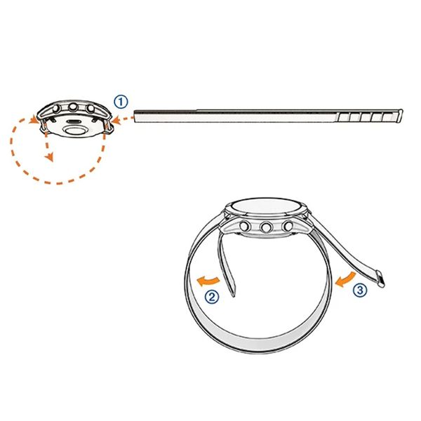 Garmin UltraFit Nylon bandje  - Garmin 22 mm aansluiting - Moss Green