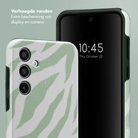 Selencia Vivid Tough Backcover Samsung Galaxy A35 - Colorful Zebra Sage Green