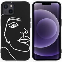 imoshion Design hoesje iPhone 13 - Abstract Gezicht - Wit