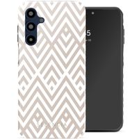 Selencia Vivid Tough Backcover Samsung Galaxy A16 - Beige Zigzag