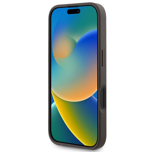 Guess Bottom Stripe 4G Backcover Apple iPhone 16 - Bruin