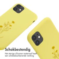 imoshion Siliconen design hoesje met koord Apple iPhone 11 - Flower Yellow