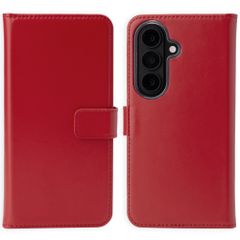 Selencia Genuine Leather Book Case Samsung Galaxy S26 - Red