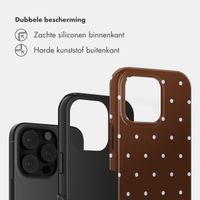 Selencia Vivid Backcover Apple iPhone 16 Pro - Happy Dots Chocolate