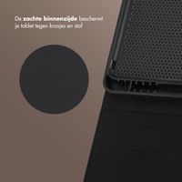 Selencia Riva Bookcase Apple iPad 9 (2021) 10.2 inch / iPad 8 (2020) 10.2 inch / iPad 7 (2019) 10.2 inch - Zwart