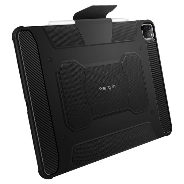 Spigen Rugged Armor Pro Bookcase iPad Pro 12.9 (2022) / Pro 12.9 (2021) - Zwart