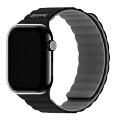 Holdit Siliconen bandje magneet Apple Watch Series 1 - 11 / SE / Ultra (44/45/46/49 mm) - Black / Grey