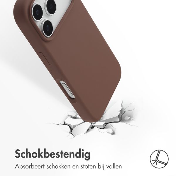 Accezz Liquid Silicone Backcover met MagSafe Apple iPhone 17 Pro - New Tea Brown