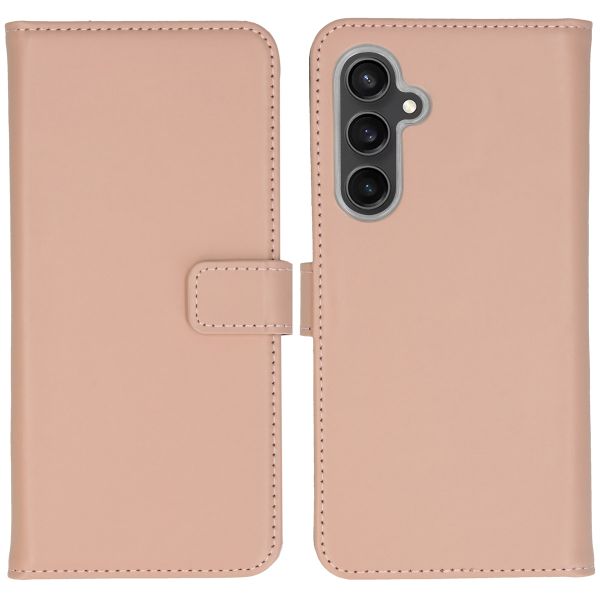 Selencia Echt Lederen Bookcase Samsung Galaxy S23 FE - Dusty Pink