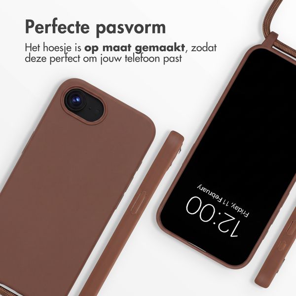 imoshion Siliconen hoesje met koord Apple iPhone 17e / 16e - Bruin