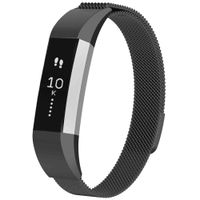 imoshion Milanees magnetisch bandje Fitbit Alta (HR) - Maat M - Zwart