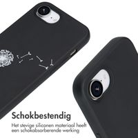 imoshion Siliconen design hoesje met koord iPhone 16e - Dandelion Black