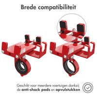 imoshion Telefoonhouder fiets - Verstelbaar - Universeel - Aluminium - Rood