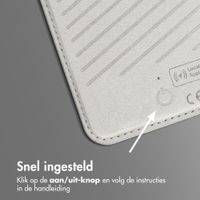 Accezz Magnetische Leren Wallet met standaard - Geschikt voor Apple Find My - Light Grey