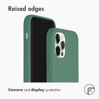 Accezz Liquid Silicone Back Cover with MagSafe Apple iPhone 12 (Pro) - Dark Green