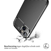 imoshion Carbon Softcase Backcover iPhone 14 - Zwart