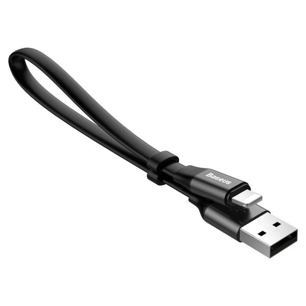 Baseus Nimble Series USB-A naar Lightning-kabel extra kort - 23 centimeter - Zwart