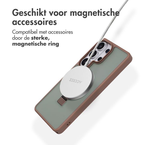 Accezz Ring Stand Backcover met MagSafe Samsung Galaxy S26 Ultra - Bruin