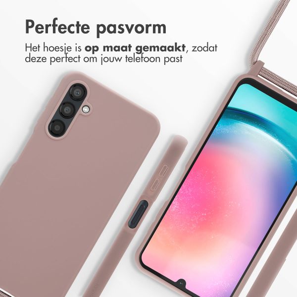 imoshion Siliconen hoesje met koord voor de Samsung Galaxy A25 (5G) - Sand Pink